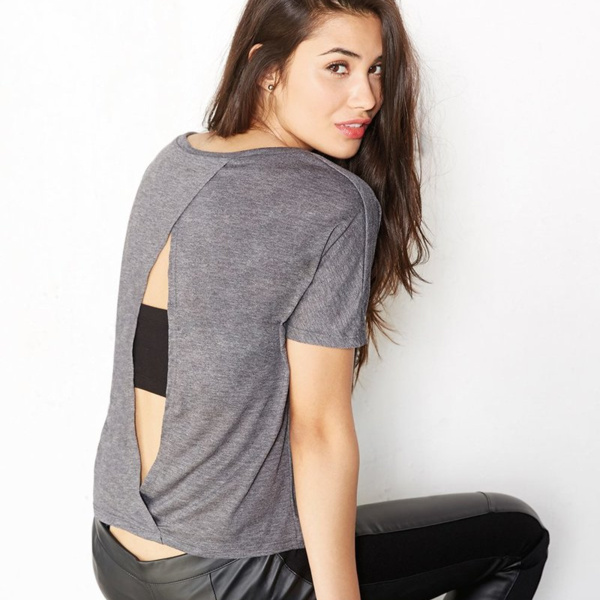 Women's Flowy Open Back Tee Thumbnail