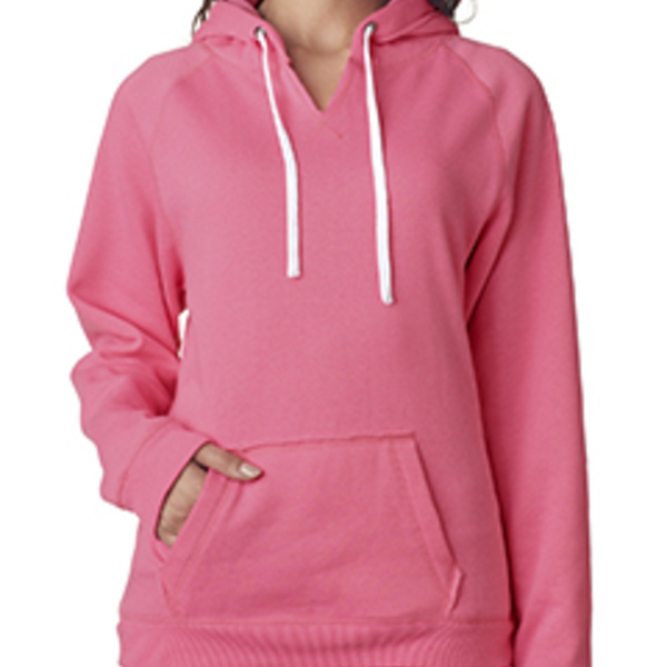 Ladies' Sydney Brushed V-Neck Hooded Sweatshirt Thumbnail