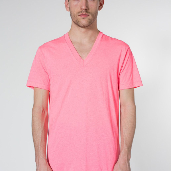 BB456 Poly-Cotton S/S V-Neck T-Shirt Thumbnail