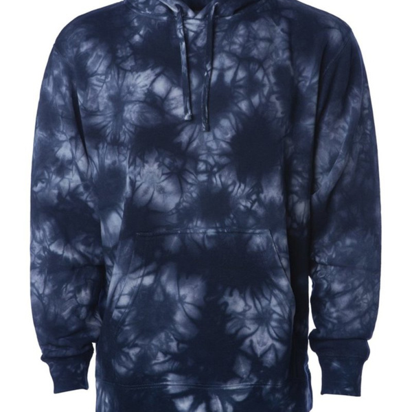 Unisex Midweight Tie-Dyed Hooded Sweatshirt Thumbnail
