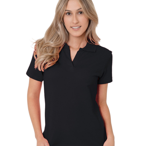 Ladies' USA Made Johnny Collar Polo Thumbnail